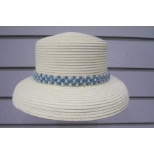 Fine Paper Braid Pearls Trimmed Sun Hats